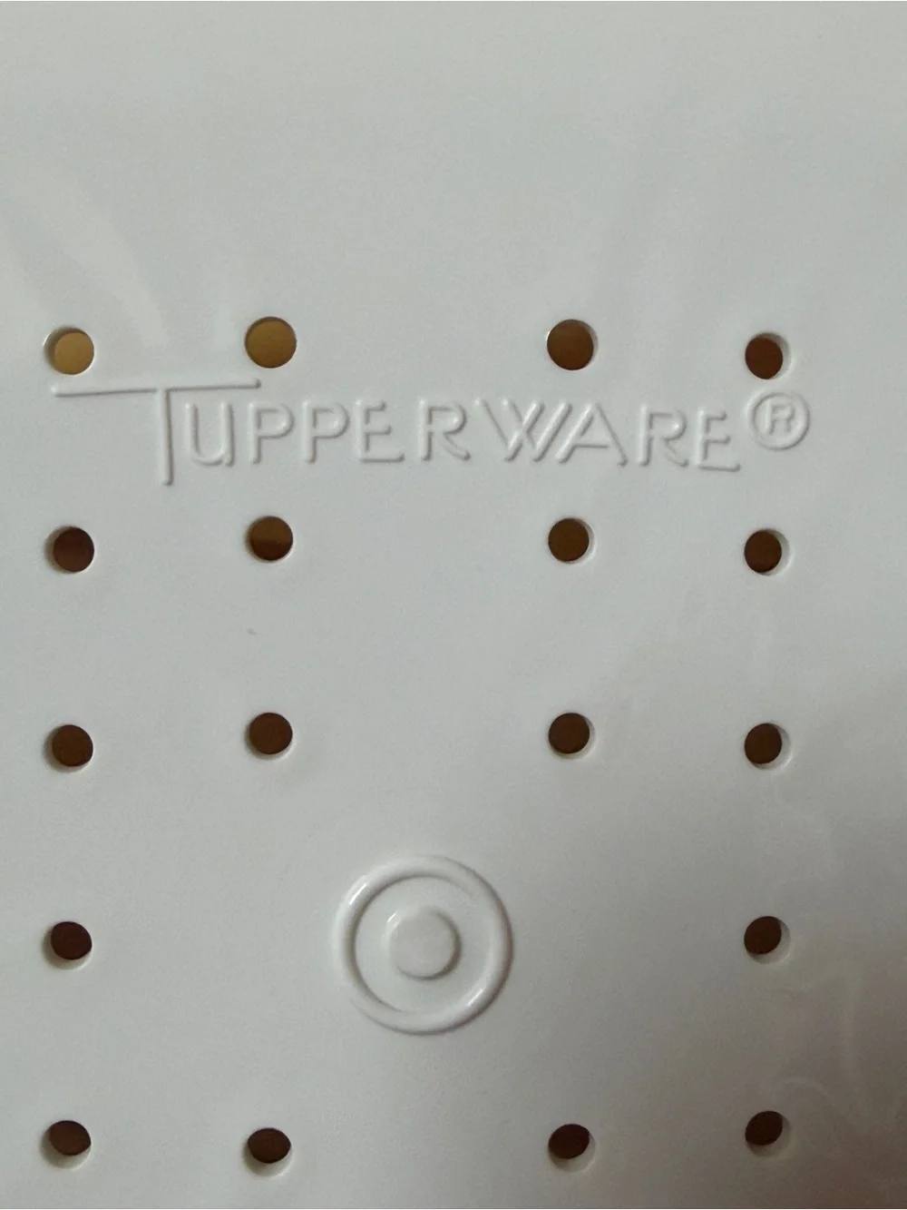 Vtg Tupperware 4pc Microwave Steamer with Dual-Compartment Insert Harvest Gold